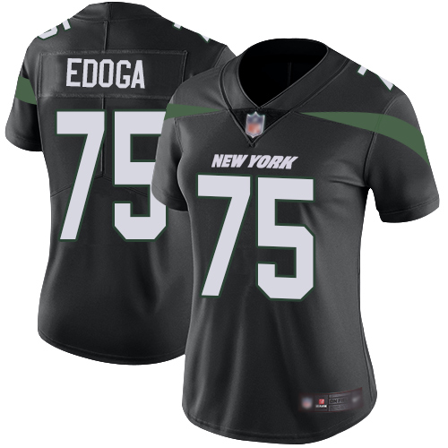 New York Jets Limited Black Women Chuma Edoga Alternate Jersey NFL Football 75 New York Jets
